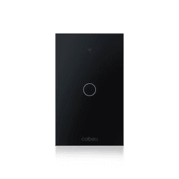 Interruptor inteligente WIFI 1 teclas preto imagem ilustrativa 1