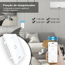 Interruptor inteligente preto WIFI 2 teclas imagem ilustrativa 4
