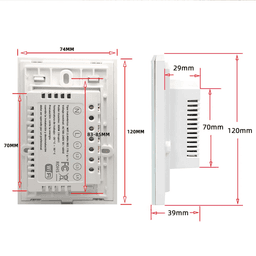 Interruptor inteligente preto WIFI 2 teclas imagem ilustrativa 3